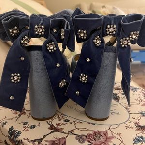 Antonio Melani x Nicola Bathie Lila Bow Detail Platform Dress Sandals